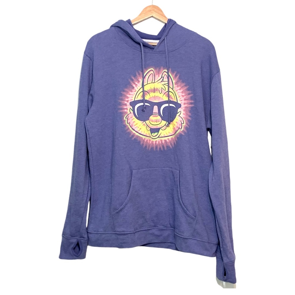 Disney Hoodie Adult Small Purple Chip & Dale Sunglasses Parks Long Sleeve Large
